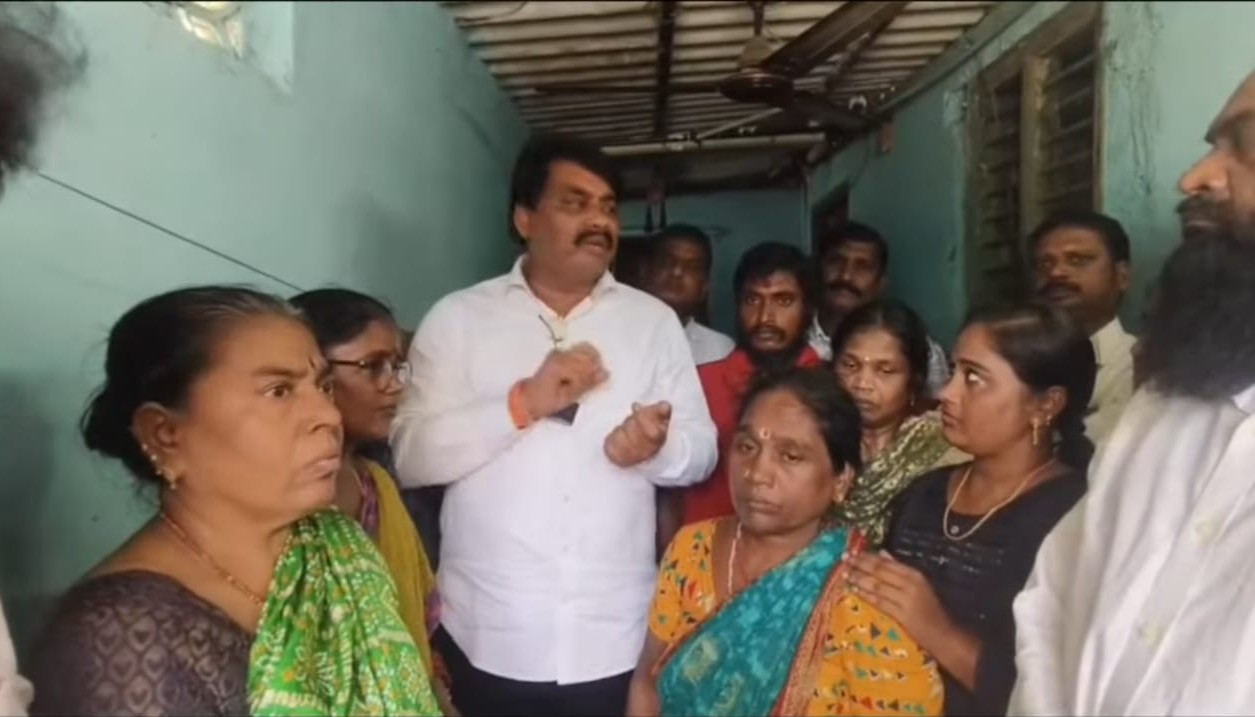 Former MLA Biyyapu Madhusudhan Reddy speaking about action against illegal activities targeting poor families.
