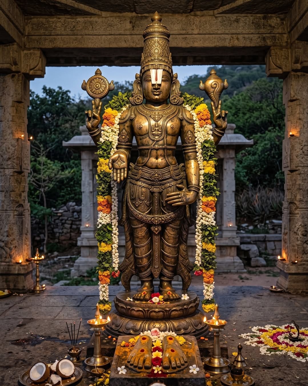 Devotees-waiting-in-queues-for-Sarva-Darshan-at-Tirumala-Temple-